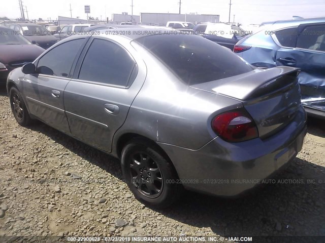 1B3ES56C95D251518 - 2005 DODGE NEON SXT 灰色 照片 3