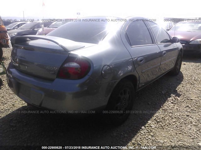 1B3ES56C95D251518 - 2005 DODGE NEON SXT 灰色 照片 4