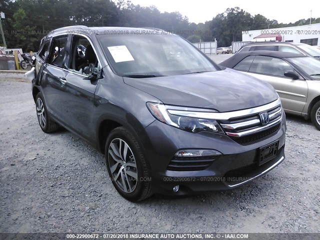 5FNYF5H94HB045702 - 2017 HONDA PILOT TOURING GRAY photo 1