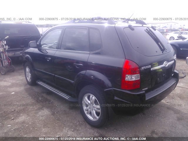 KM8JN72D86U440284 - 2006 HYUNDAI TUCSON GLS/LIMITED BLACK photo 3