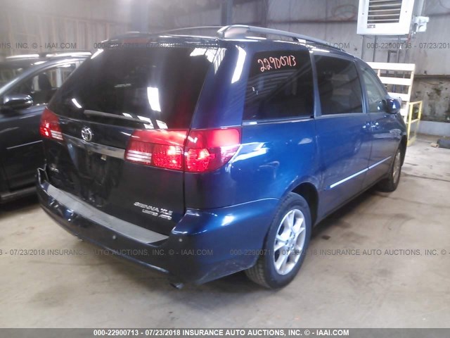 5TDBA22C35S038464 - 2005 TOYOTA SIENNA XLE/XLE LIMITED BLUE photo 4