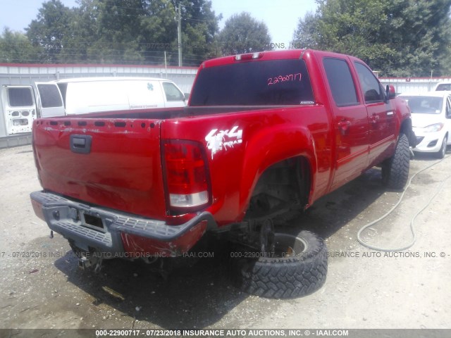 3GTEK13M98G113988 - 2008 GMC SIERRA K1500 RED photo 4