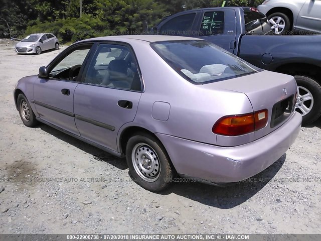 1HGEG8543RL055132 - 1994 HONDA CIVIC DX/LX PURPLE photo 3