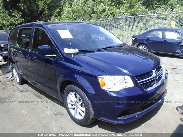 2C4RDGCG1DR660511 - 2013 DODGE GRAND CARAVAN SXT BLUE photo 1