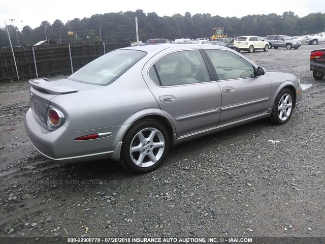 JN1DA31D02T405166 - 2002 NISSAN MAXIMA GLE/GXE/SE SILVER photo 4