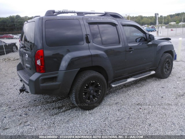 5N1AN0NU3EN808415 - 2014 NISSAN XTERRA X/S/PRO-4X GRAY photo 4