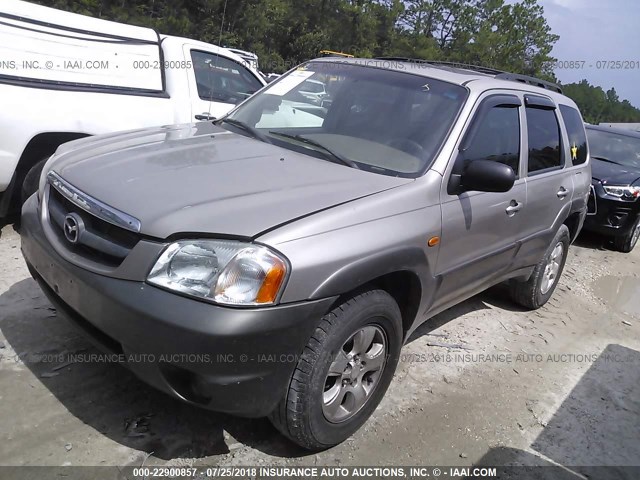 4F2YU08122KM45822 - 2002 MAZDA TRIBUTE LX/ES SILVER photo 2