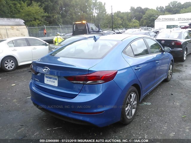 5NPD84LF4HH148586 - 2017 HYUNDAI ELANTRA SE/VALUE/LIMITED BLUE photo 4