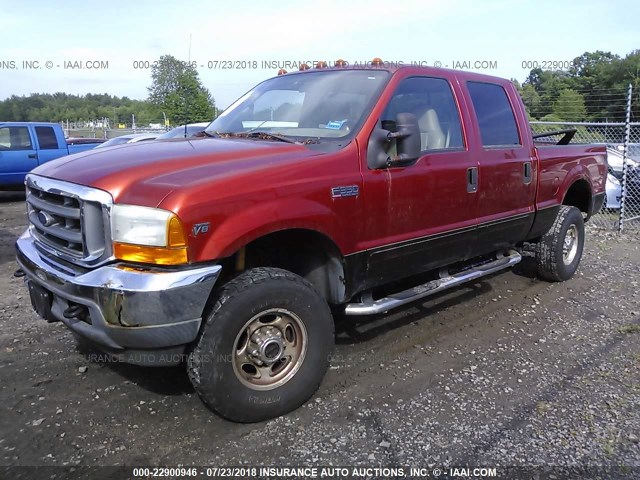 1FTSW31L41ED20105 - 2001 FORD F350 SRW SUPER DUTY ORANGE photo 2