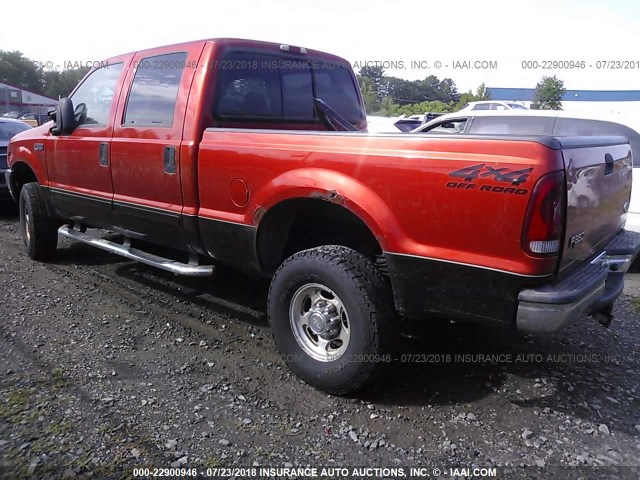 1FTSW31L41ED20105 - 2001 FORD F350 SRW SUPER DUTY ORANGE photo 3