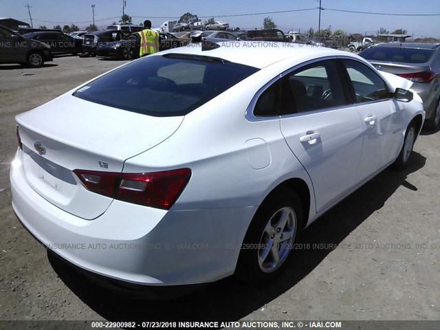 1G1ZB5ST8GF341619 - 2016 CHEVROLET MALIBU LS თეთრი ფოტო 4