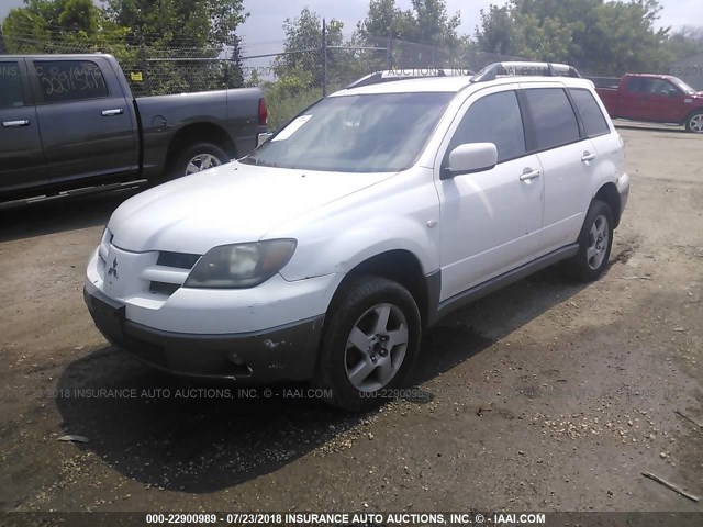 JA4LZ41G13U067588 - 2003 MITSUBISHI OUTLANDER XLS WHITE photo 2