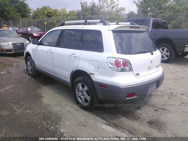 JA4LZ41G13U067588 - 2003 MITSUBISHI OUTLANDER XLS WHITE photo 3