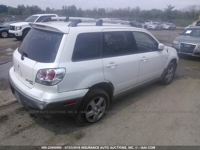 JA4LZ41G13U067588 - 2003 MITSUBISHI OUTLANDER XLS WHITE photo 4