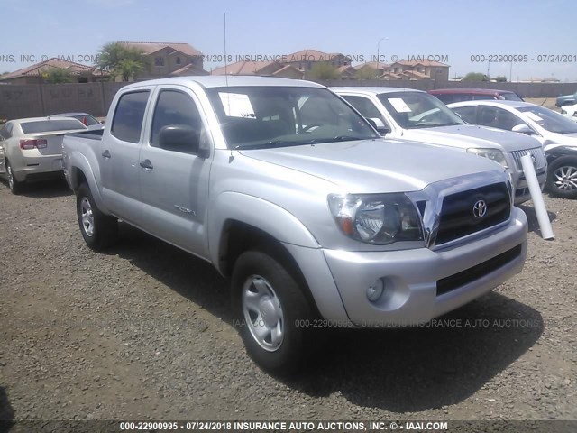 5TEJU62N55Z071979 - 2005 TOYOTA TACOMA DOUBLE CAB PRERUNNER SILVER photo 1