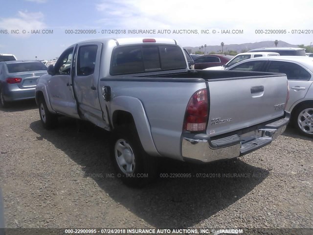 5TEJU62N55Z071979 - 2005 TOYOTA TACOMA DOUBLE CAB PRERUNNER SILVER photo 3