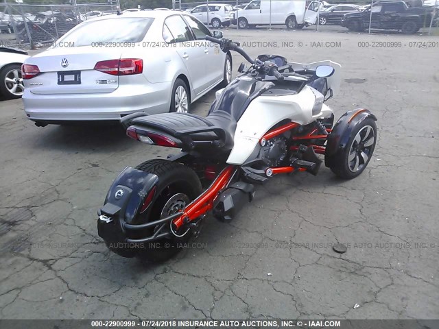 2BXRDCD20FV000787 - 2015 CAN-AM SPYDER ROADSTER F3/F3-S WHITE photo 4