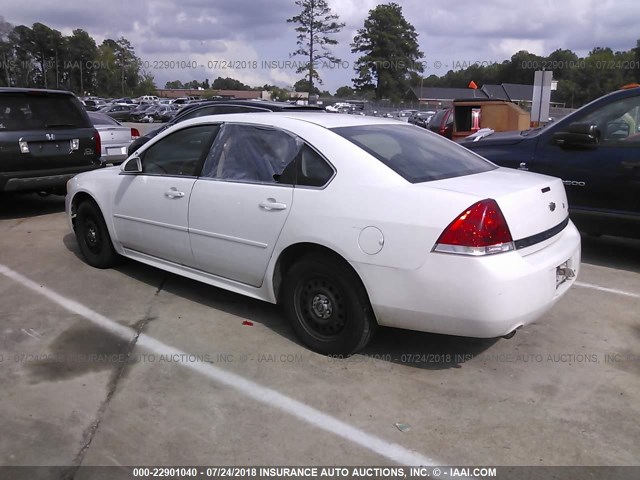 2G1WD5EM9A1261892 - 2010 CHEVROLET IMPALA POLICE WHITE photo 3