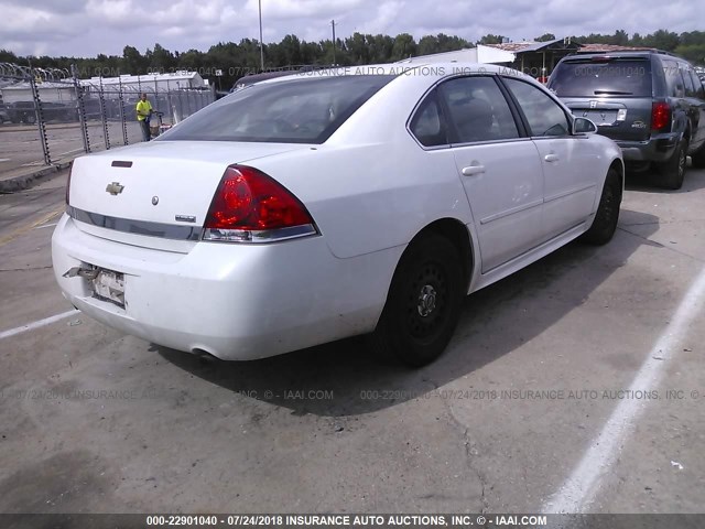 2G1WD5EM9A1261892 - 2010 CHEVROLET IMPALA POLICE WHITE photo 4