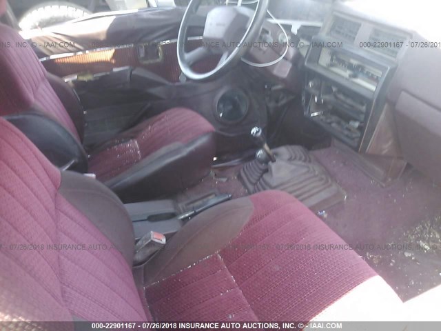 1N6HD16Y7KC346331 - 1989 NISSAN D21 KING CAB MAROON photo 5