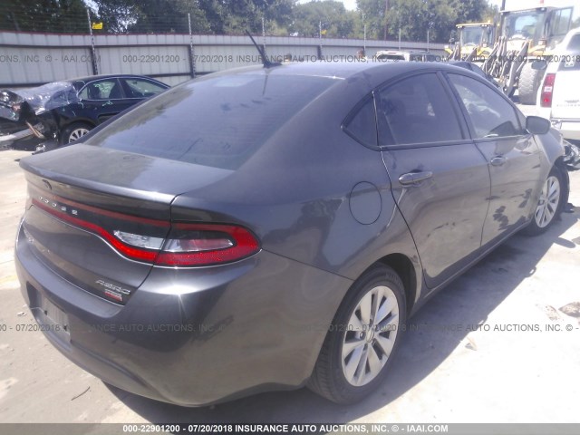 1C3CDFDH0ED830762 - 2014 DODGE DART SE AERO GRAY photo 4