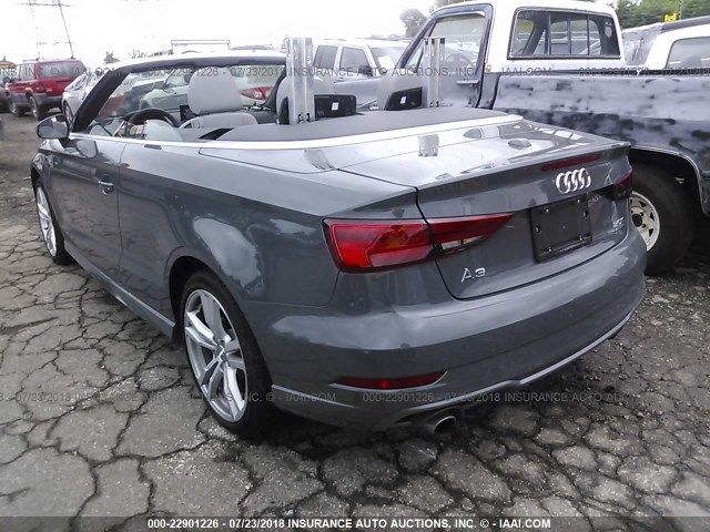 WAUY8LFF9J1036495 - 2018 AUDI A3 PREMIUM PLUS GRAY photo 3