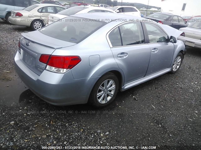 4S3BMBC68C3028382 - 2012 SUBARU LEGACY 2.5I PREMIUM SILVER photo 4