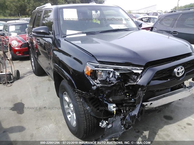 JTEBU5JR0J5537037 - 2018 TOYOTA 4RUNNER SR5 PREM/LTDL/TRAIL/TRD BLACK photo 1