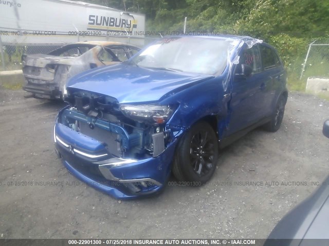 JA4AR3AU1JZ028216 - 2018 MITSUBISHI OUTLANDER SPORT ES/SE BLUE photo 2