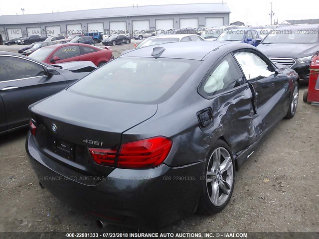 WBA3R5C58FK371456 - 2015 BMW 435 XI GRAY photo 4