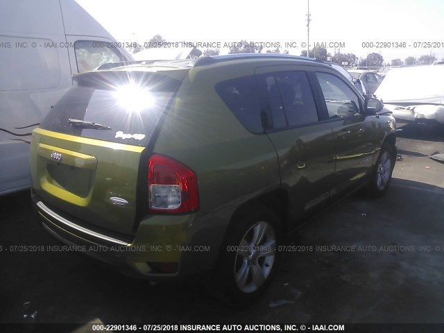 1C4NJCEB4CD640367 - 2012 JEEP COMPASS LATITUDE 绿色 照片 4