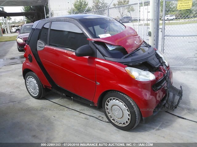 WMEEJ31X19K230195 - 2009 SMART FORTWO PURE/PASSION RED photo 1