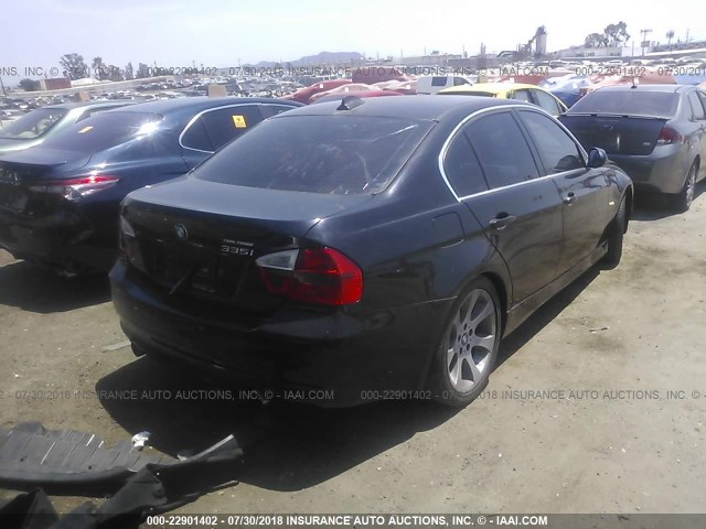 WBAVB73598KY62601 - 2008 BMW 335 I BLACK photo 4