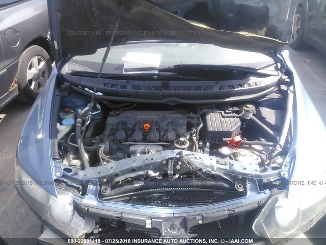 1HGFA16877L008407 - 2007 HONDA CIVIC EX BLUE photo 10