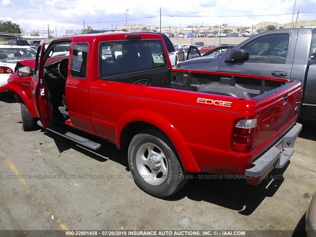 1FTYR14U64PB45472 - 2004 FORD RANGER SUPER CAB RED photo 3