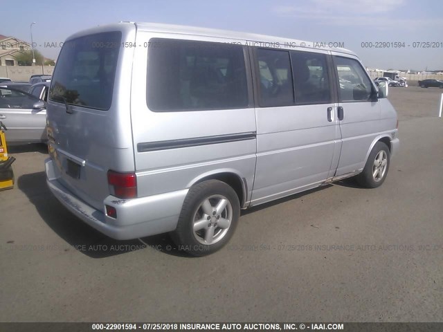 WV2KB470X1H156843 - 2001 VOLKSWAGEN EUROVAN GLS GRAY photo 4