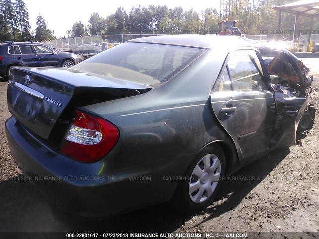 JTDBE32K920119260 - 2002 TOYOTA CAMRY LE/XLE/SE 绿色 照片 4