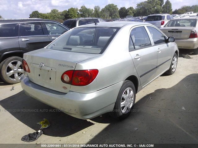 JTDBR32E930006487 - 2003 TOYOTA COROLLA CE/LE SILVER photo 4