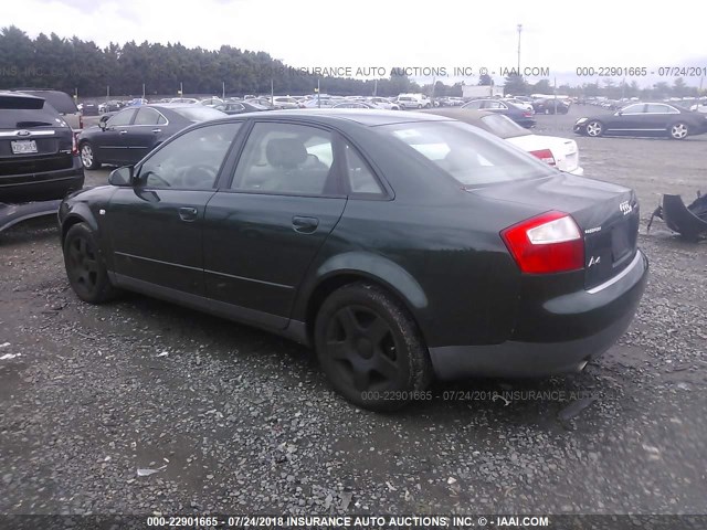 WAULC68E43A387820 - 2003 AUDI A4 1.8T QUATTRO GREEN photo 3