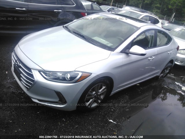 5NPD84LFXJH236564 - 2018 HYUNDAI ELANTRA SEL/VALUE/LIMITED SILVER photo 2