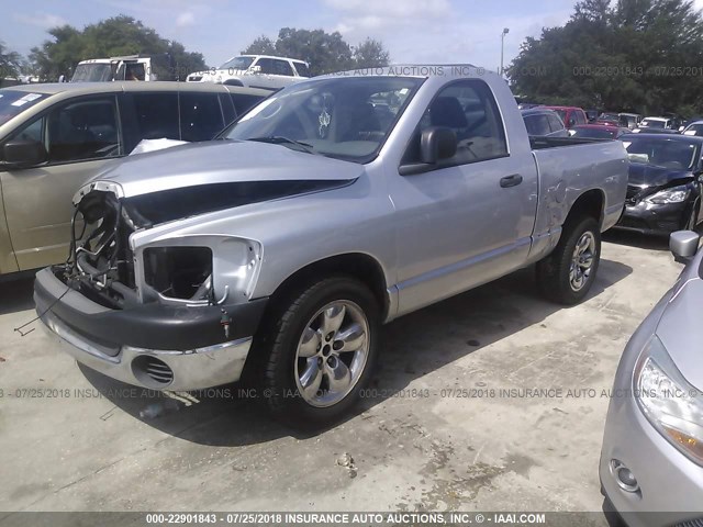 1D7HA16K96J145156 - 2006 DODGE RAM 1500 ST SILVER photo 2