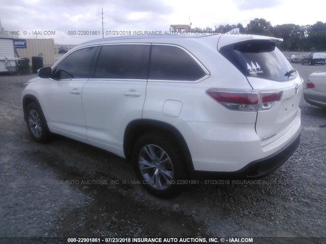 5TDKKRFH1FS054109 - 2015 TOYOTA HIGHLANDER XLE თეთრი ფოტო 3
