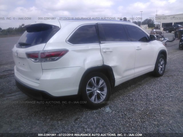 5TDKKRFH1FS054109 - 2015 TOYOTA HIGHLANDER XLE თეთრი ფოტო 4