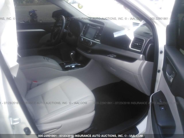 5TDKKRFH1FS054109 - 2015 TOYOTA HIGHLANDER XLE თეთრი ფოტო 5