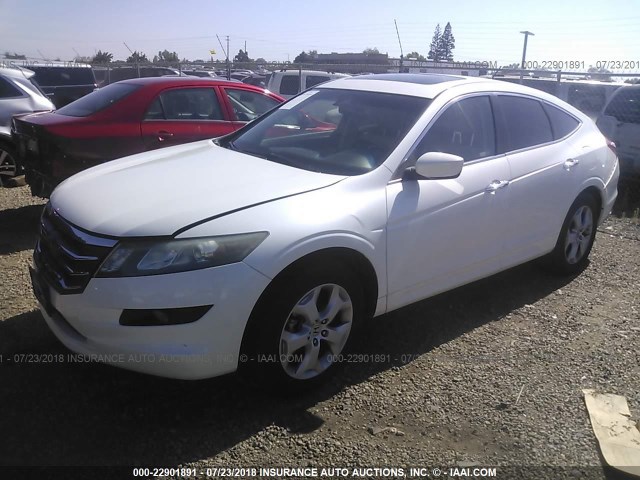 5J6TF2H59AL004078 - 2010 HONDA ACCORD CROSSTOUR EXL WHITE photo 2