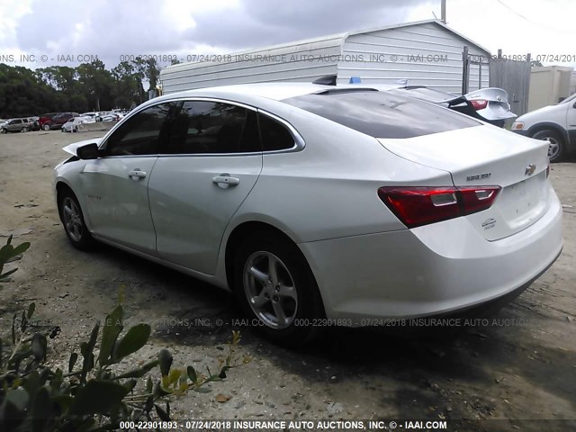 1G1ZC5ST1GF226325 - 2016 CHEVROLET MALIBU LS WHITE photo 3