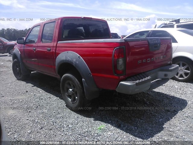 1N6ED27T51C359735 - 2001 NISSAN FRONTIER CREW CAB XE/CREW CAB SE RED photo 3