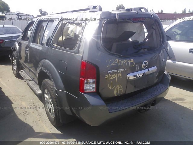 5N1AR18U09C601925 - 2009 NISSAN PATHFINDER S/LE/SE GRAY photo 3