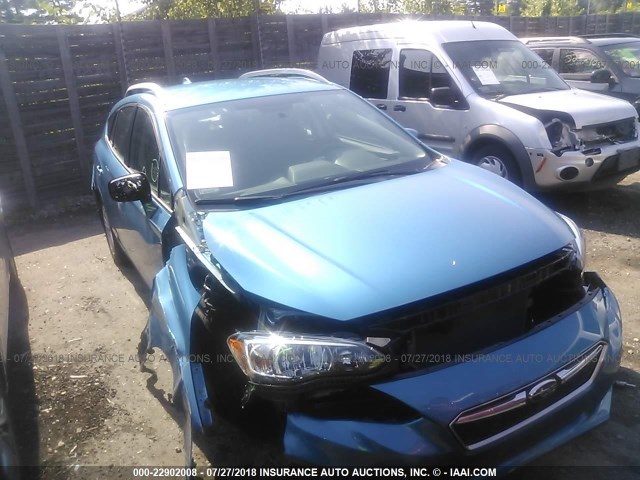 4S3GTAD64H3724553 - 2017 SUBARU IMPREZA PREMIUM PLUS BLUE photo 1