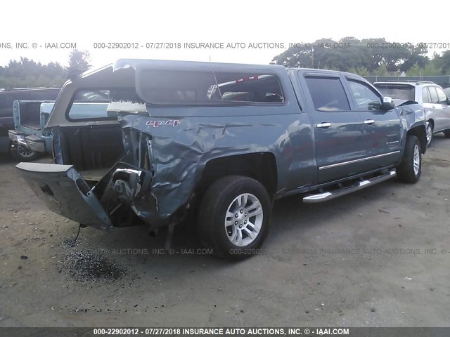 3GCUKSECXEG328684 - 2014 CHEVROLET SILVERADO K1500 LTZ BLUE photo 4